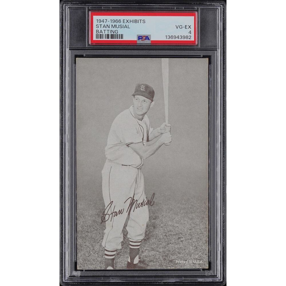1947-66 Exhibits Stan Musial PSA 4 St Louis Cardinals Stan the Man Baseball Card